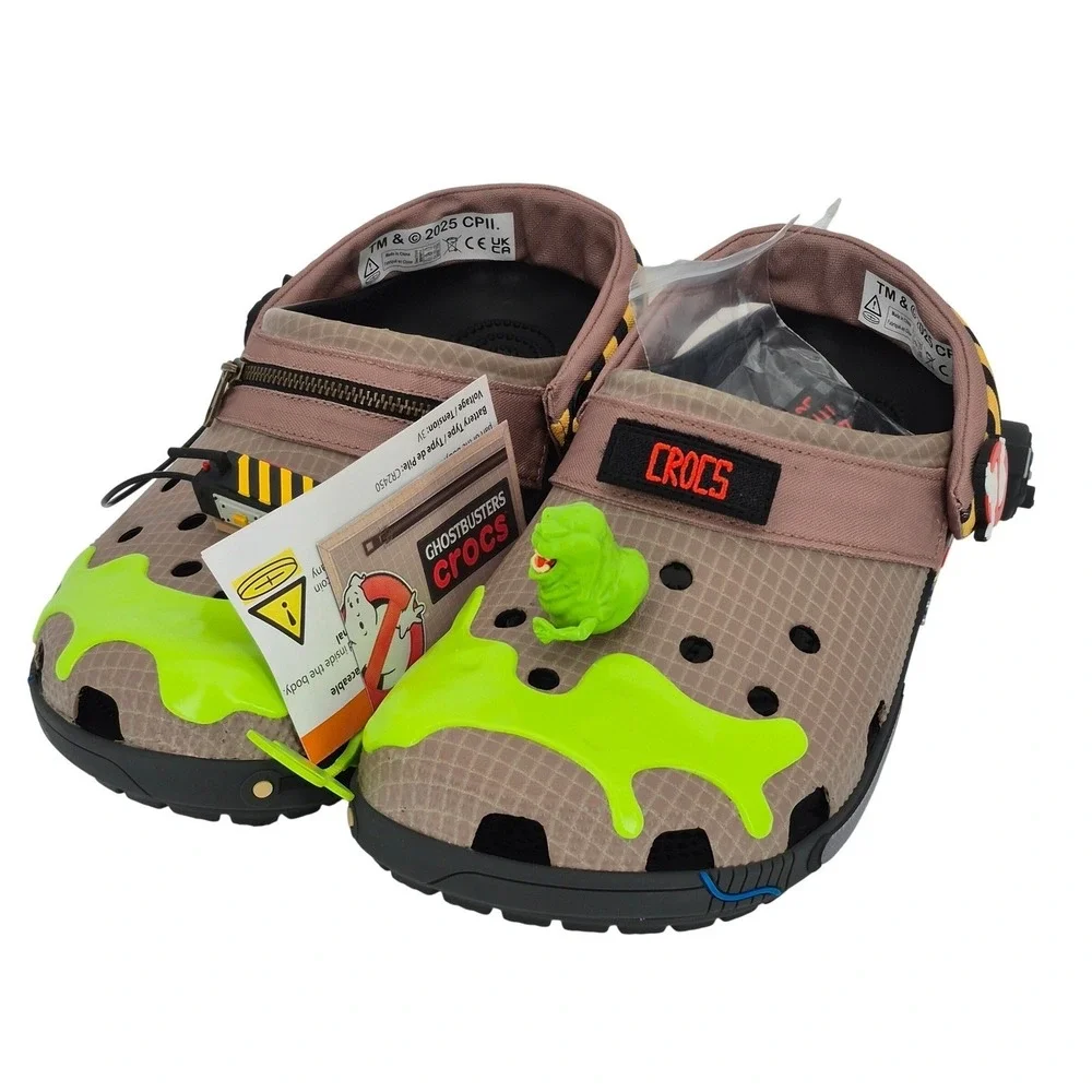 Crocs Ghostbusters Classic Clogs Men's Size 9 Glow in the Dark Unisex 211414-90H
